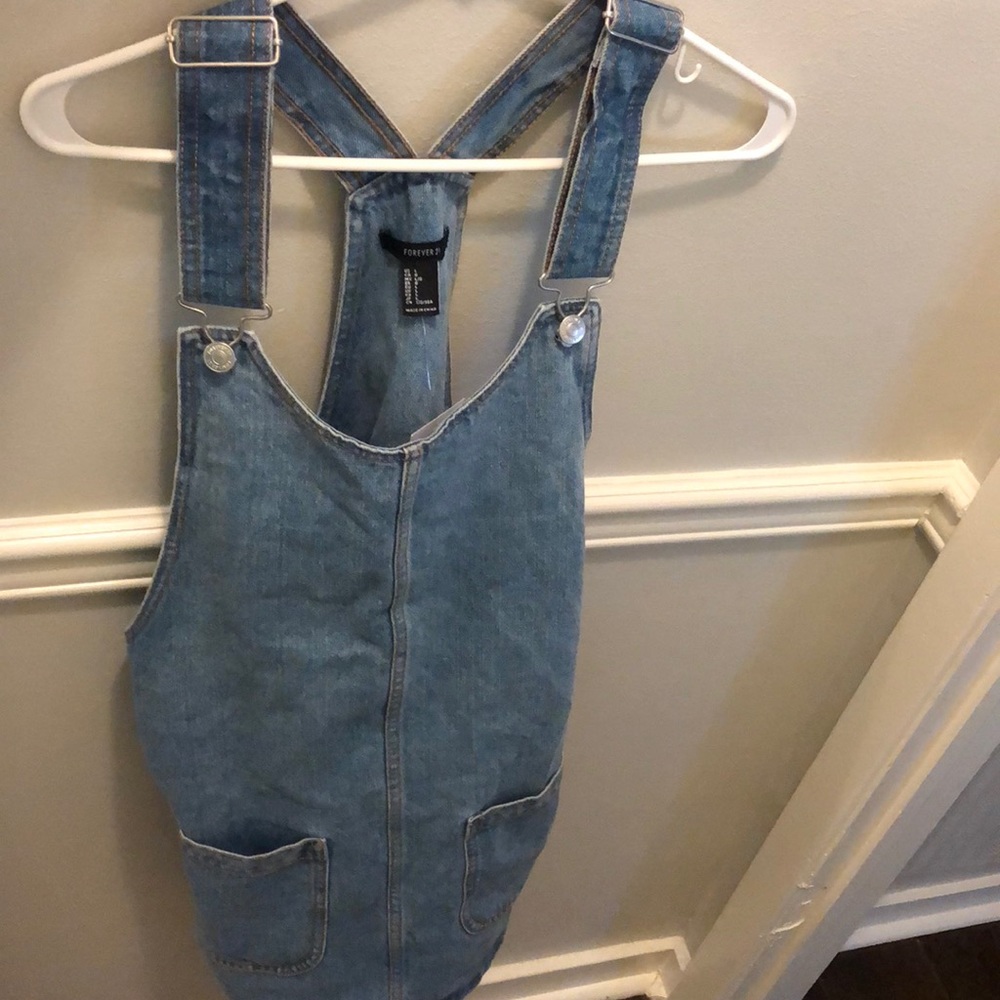 Denim Overall Dress ( Short)